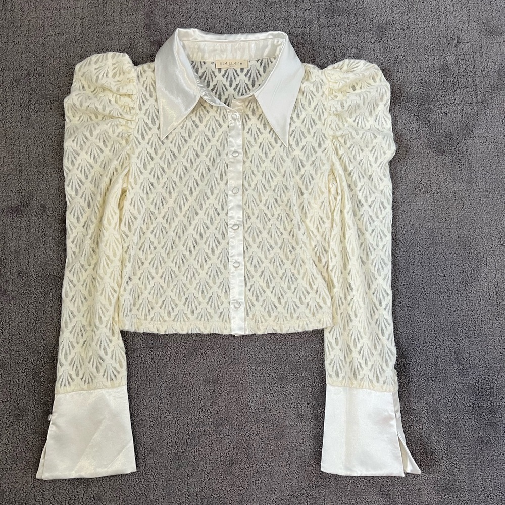 Illa Illa Cream Knit Long Sleeve Shirt